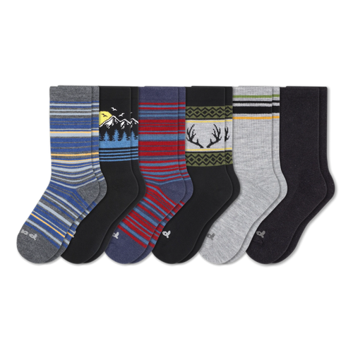 6 Pack - Men's Crew Pacas Socks