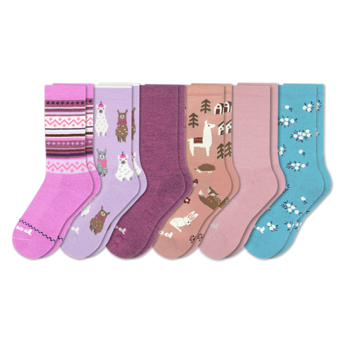 6 Pack - Women's Crew Pacas Socks