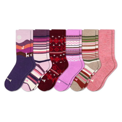 6 Pack - Women's Crew Pacas Socks