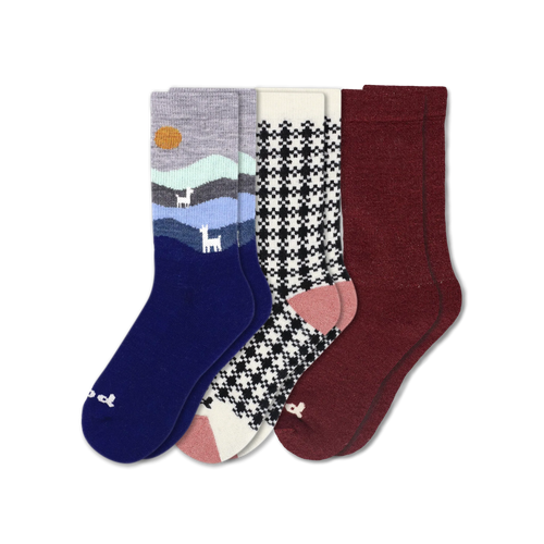 3 Pack - Women's Crew Pacas Socks