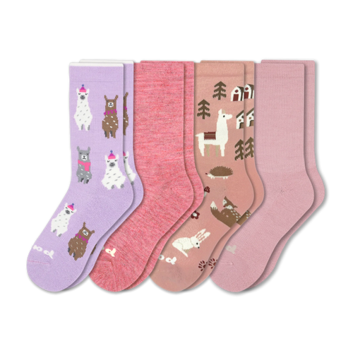 4 Pack - Women's Crew Pacas Socks