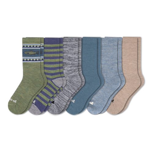 6 Pack - Men's Crew Pacas Socks