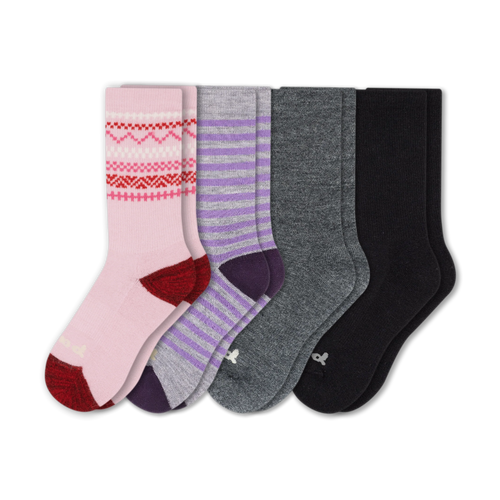4 Pack - Women's Crew Pacas Socks